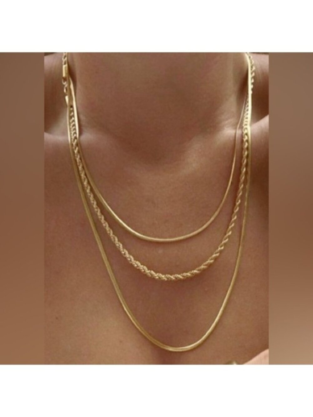18K Stella layered necklace (7117)